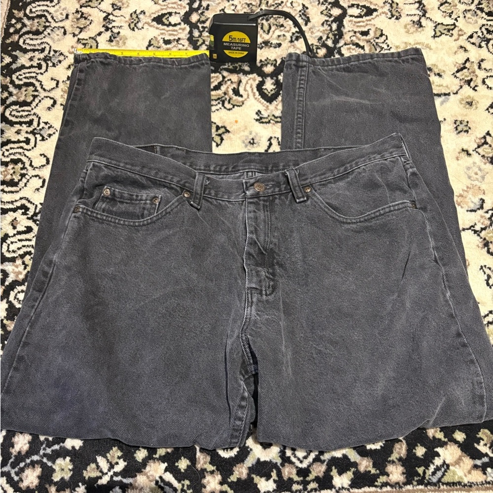 Black Wrangler jeans. Baggy/straightleg. Good condition